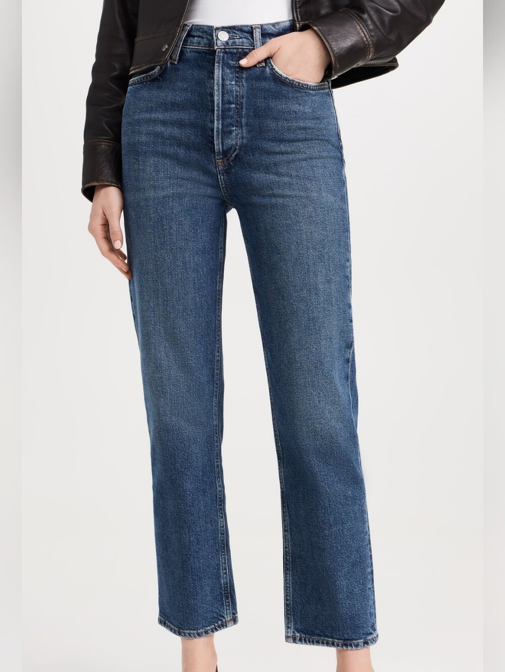 AGOLDE 90’s pinch Straight Leg Jeans in Medium Blue Wash